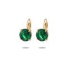 Wholesale Women's Geometric Stainless Steel Electroplated 18K Gold Fourclaw Single Diamond Earrings Fashion Style