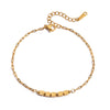 Wholesale Women's Geometric Stainless Steel Electroplated Letter Friendship Bracelet