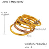 Wholesale Women's Geometric Stainless Steel Electroplated Multilayer Overlapping Ferris Wheel Finger Ring