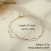 Wholesale Women's Geometric Stainless Steel Electroplated Necklace And Bracelet Jewelry