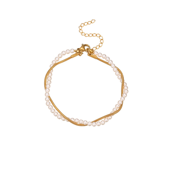 Wholesale Women's Geometric Stainless Steel Electroplated Necklace And Bracelet Jewelry