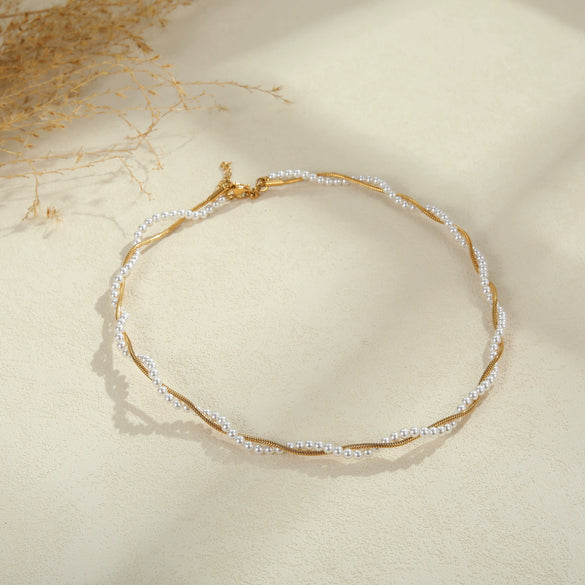 Wholesale Women's Geometric Stainless Steel Electroplated Necklace And Bracelet Jewelry