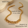 Wholesale Women's Geometric Stainless Steel Electroplated Necklace For Autumn And Winter
