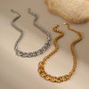 Wholesale Women's Geometric Stainless Steel Electroplated Necklace For Autumn And Winter