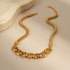 Wholesale Women's Geometric Stainless Steel Electroplated Necklace For Autumn And Winter