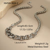 Wholesale Women's Geometric Stainless Steel Electroplated Necklace For Autumn And Winter