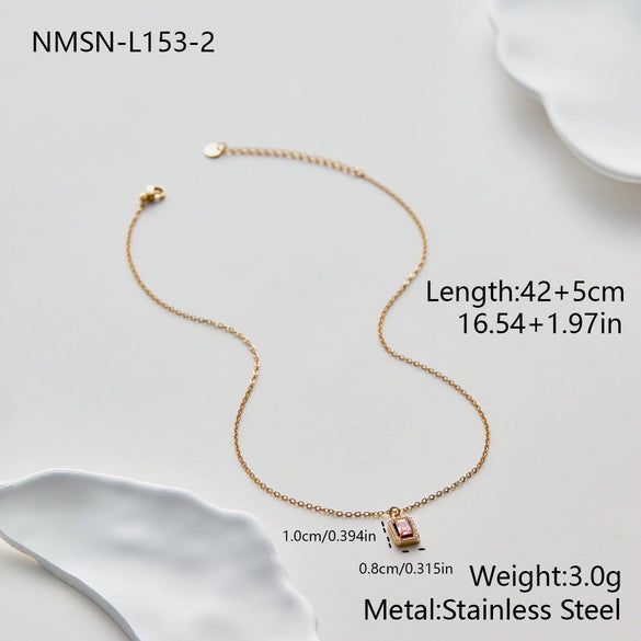 Wholesale Women's Geometric Stainless Steel Electroplated Necklace Jewelry
