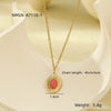 Wholesale Women's Geometric Stainless Steel Electroplated Necklace Jewelry