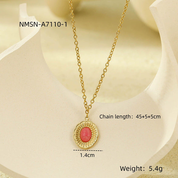 Wholesale Women's Geometric Stainless Steel Electroplated Necklace Jewelry