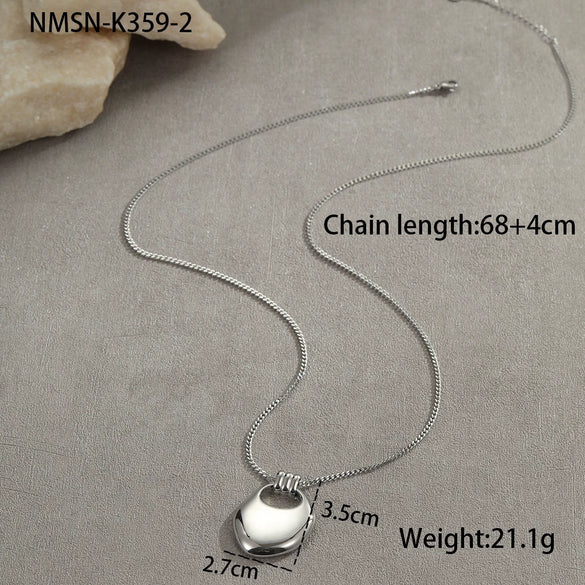 Wholesale Women's Geometric Stainless Steel Electroplated Necklace Jewelry