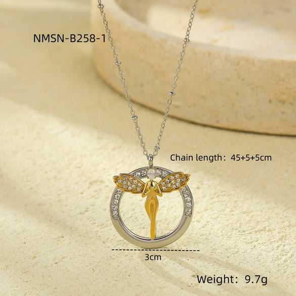 Wholesale Women's Geometric Stainless Steel Electroplated Necklace Jewelry