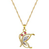 Wholesale Women's Geometric Stainless Steel Electroplated Necklace With Copper Pendant