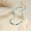 Wholesale Women's Geometric Stainless Steel Electroplated Necklace With Small Fish Heart Design