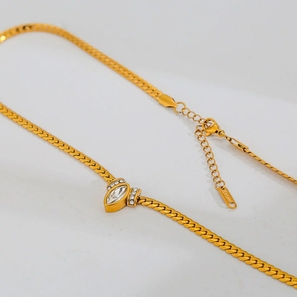 Wholesale Women's Geometric Stainless Steel Electroplated Necklace