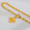 Wholesale Women's Geometric Stainless Steel Electroplated Necklace