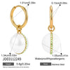Wholesale Women's Geometric Stainless Steel Electroplated Oildrip Earrings Nonfading Light Luxury Highend Niche Jewelry