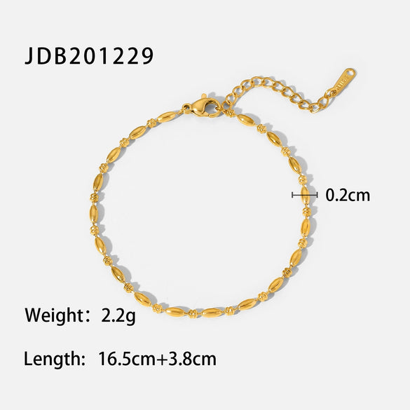 Wholesale Women's Geometric Stainless Steel Electroplated Open Bracelet Jewelry
