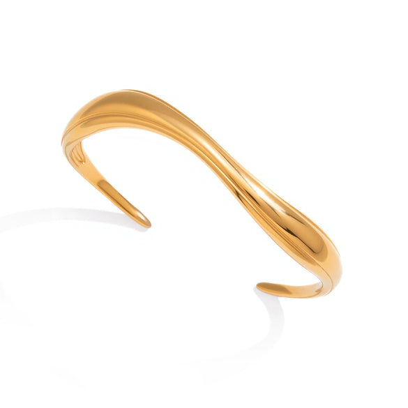 Wholesale Women's Geometric Stainless Steel Electroplated Open Bracelet Jewelry