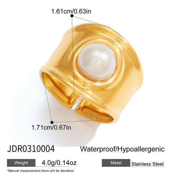Wholesale Women's Geometric Stainless Steel Electroplated Open Ring Accessories