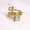 Wholesale Women's Geometric Stainless Steel Electroplated Open Ring Jewelry