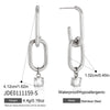 Wholesale Women's Geometric Stainless Steel Electroplated Pendant Earrings