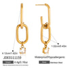 Wholesale Women's Geometric Stainless Steel Electroplated Pendant Earrings