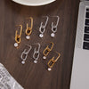 Wholesale Women's Geometric Stainless Steel Electroplated Pendant Earrings