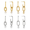 Wholesale Women's Geometric Stainless Steel Electroplated Pendant Earrings