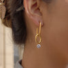Wholesale Women's Geometric Stainless Steel Electroplated Pendant Earrings