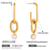 Wholesale Women's Geometric Stainless Steel Electroplated Pendant Earrings