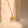 Wholesale Women's Geometric Stainless Steel Electroplated Pendant Necklace For Office Ladies
