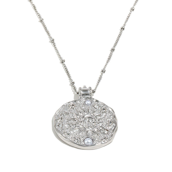 Wholesale Women's Geometric Stainless Steel Electroplated Pendant Necklace Jewelry
