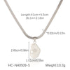 Wholesale Women's Geometric Stainless Steel Electroplated Pendant Necklace With Twist Chain