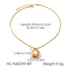 Wholesale Women's Geometric Stainless Steel Electroplated Pendant Necklace With Twist Chain