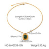 Wholesale Women's Geometric Stainless Steel Electroplated Pendant Necklace With Twist Chain