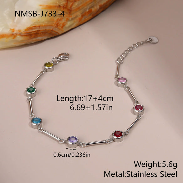 Wholesale Women's Geometric Stainless Steel Electroplated Real Goldplated Bracelet Jewelry