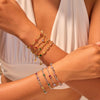 Wholesale Women's Geometric Stainless Steel Electroplated Real Goldplated Bracelet Jewelry