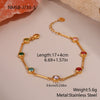 Wholesale Women's Geometric Stainless Steel Electroplated Real Goldplated Bracelet Jewelry