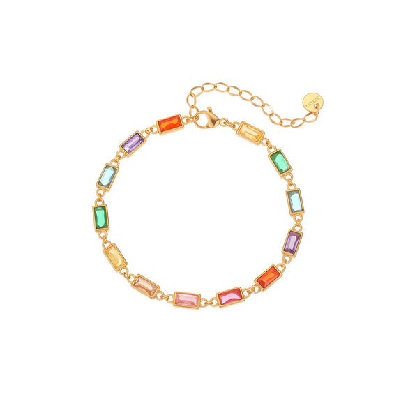 Wholesale Women's Geometric Stainless Steel Electroplated Real Goldplated Bracelet Jewelry