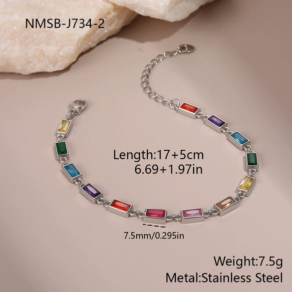Wholesale Women's Geometric Stainless Steel Electroplated Real Goldplated Bracelet Jewelry