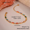 Wholesale Women's Geometric Stainless Steel Electroplated Real Goldplated Bracelet Jewelry