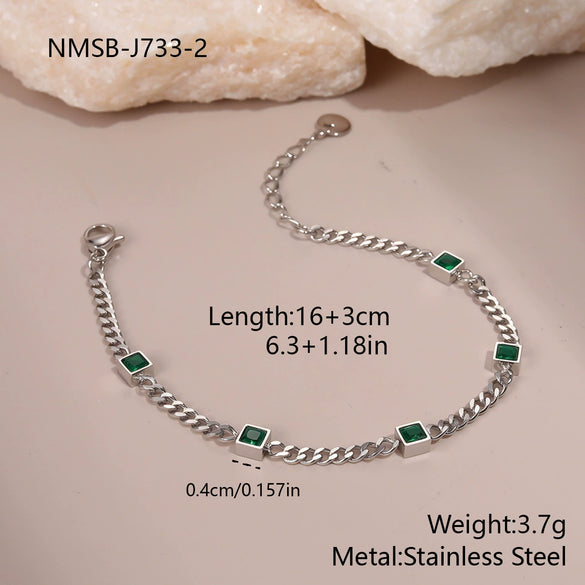 Wholesale Women's Geometric Stainless Steel Electroplated Real Goldplated Bracelet Jewelry