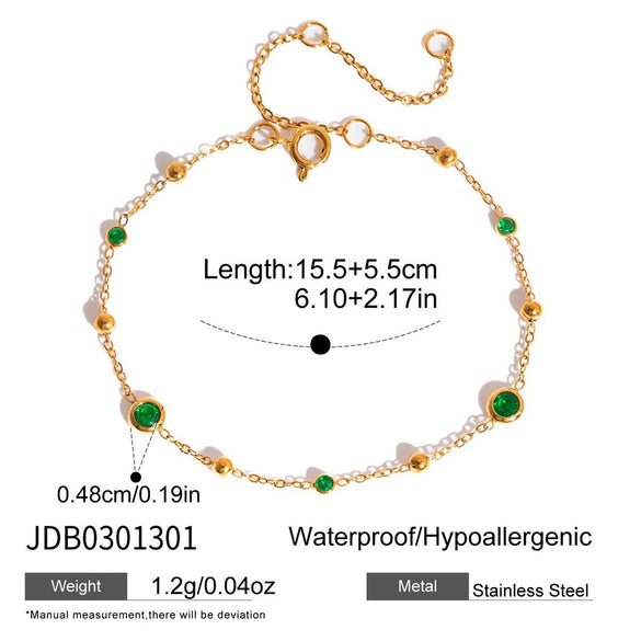 Wholesale Women's Geometric Stainless Steel Electroplated Rhinestone Bracelet