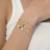 Wholesale Women's Geometric Stainless Steel Electroplated Rhinestone Bracelet