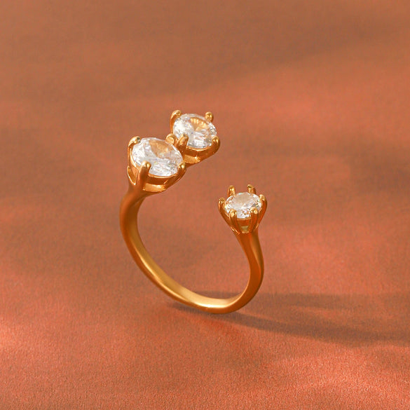 Wholesale Women's Geometric Stainless Steel Electroplated Ring Accessories