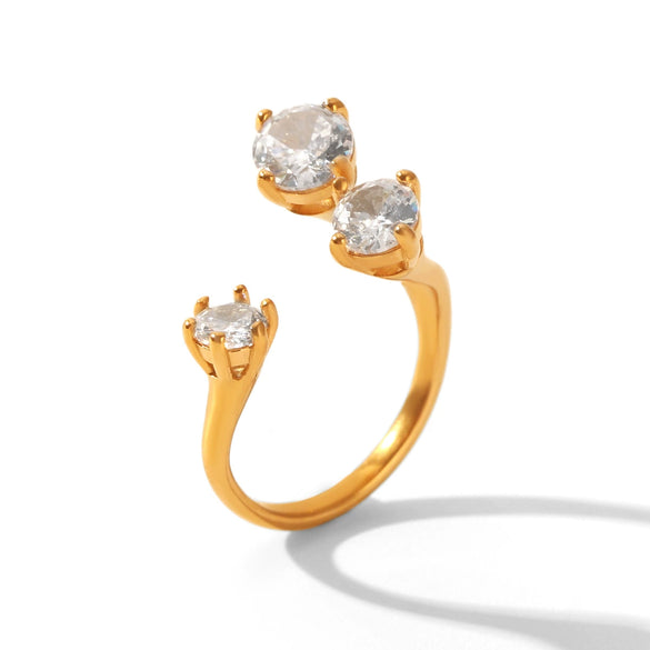 Wholesale Women's Geometric Stainless Steel Electroplated Ring Accessories