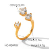 Wholesale Women's Geometric Stainless Steel Electroplated Ring Accessories