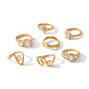 Wholesale Women's Geometric Stainless Steel Electroplated Ring Jewelry Accessories