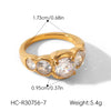 Wholesale Women's Geometric Stainless Steel Electroplated Ring Jewelry Accessories