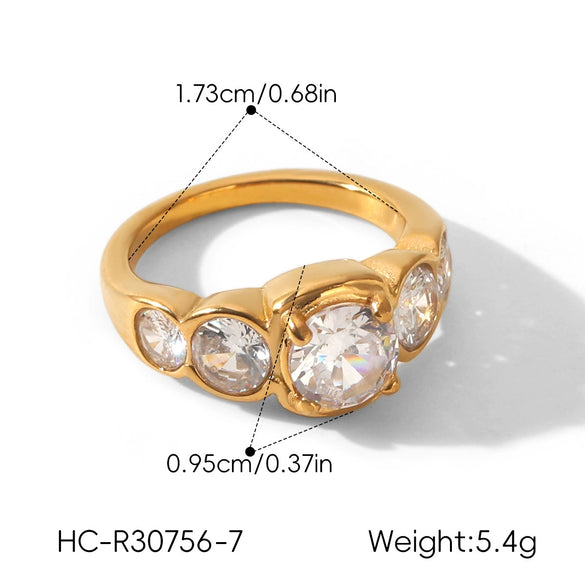 Wholesale Women's Geometric Stainless Steel Electroplated Ring Jewelry Accessories